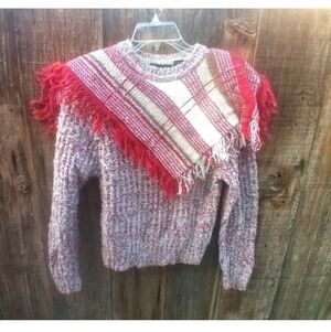 VINTAGE 70'S 80'S MOCHA BROWN BURGUNDY STRIPE SWEATER SZ M CHEVAL KNIT WINTER